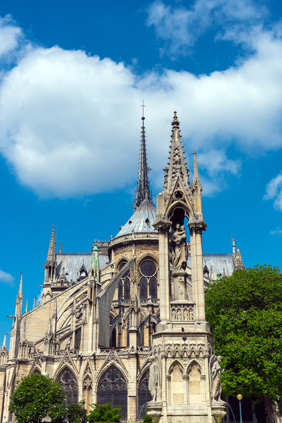 Die Rückseite von Notre Dame in Paris - Foto, Bild