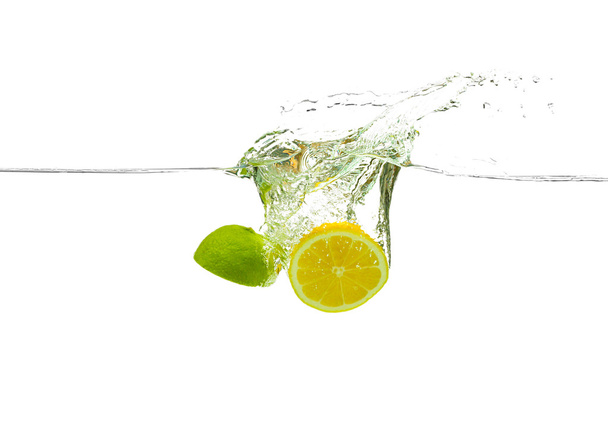Fruits  falling into water  - Foto, afbeelding