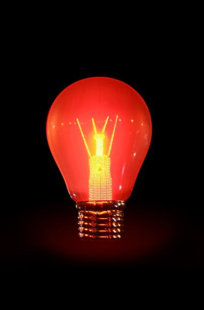 Electric Bulb On Dark - Foto, afbeelding
