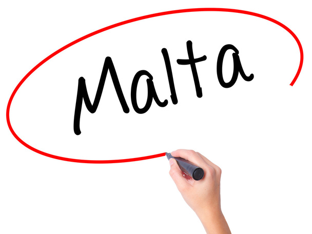 Ženy ručně psaného Malta s černou značkou na dělicí stěny - Fotografie, Obrázek