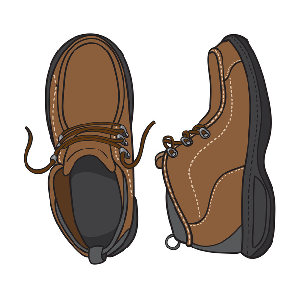 Men 's boots
  - Вектор,изображение