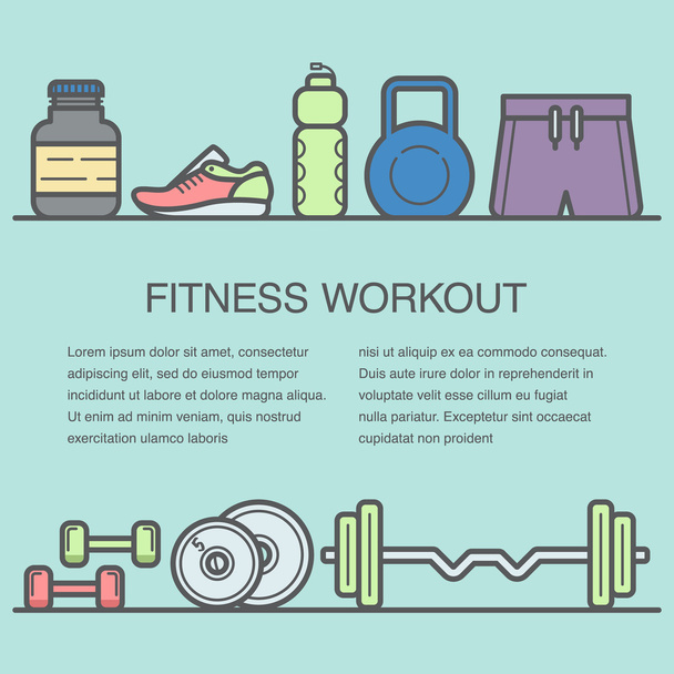 Fitness workout banner design  - Vektor, Bild