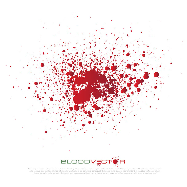 Abstract Blood splatter isolated on White background, vector des - Вектор, зображення
