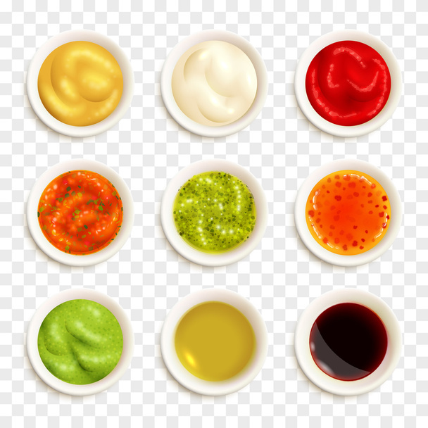 Set Of Sauce Icons - Vector, Image