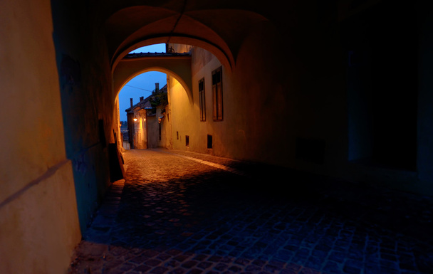 Středověké chodby ve městě Sibiu - Fotografie, Obrázek