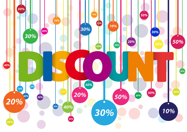 Vector discounts cover with text - Wektor, obraz