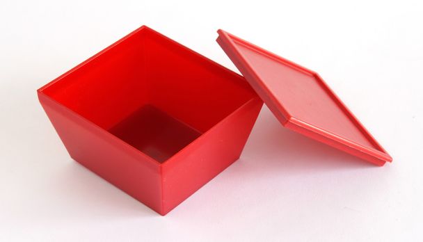 Kırmızı plastik kutu - Fotoğraf, Görsel
