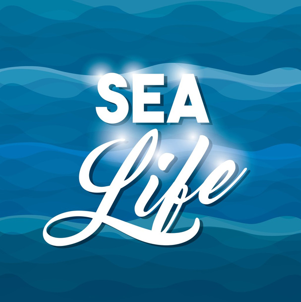 zee leven conceptuele poster - Vector, afbeelding