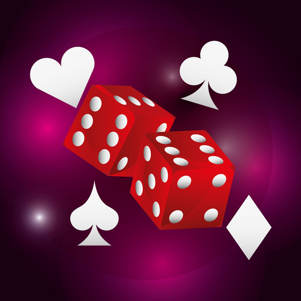 dice casino game icon - Vektor, Bild