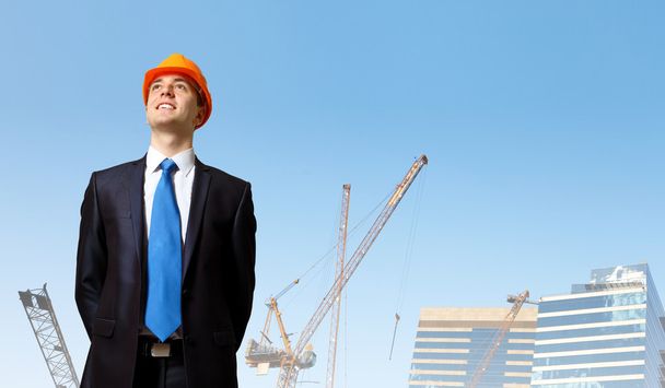 Businessman standing on the construction site - Fotografie, Obrázek