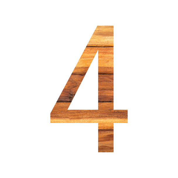 Number 4 ( four ) alphabet - Foto, Imagen