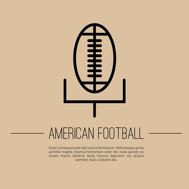 Αμερικανικό ποδόσφαιρο, επίπεδη εικονίδιο - Διάνυσμα, εικόνα