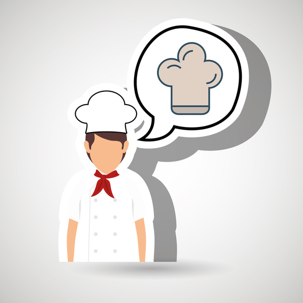 chef cook food restaurant - Vector, Image