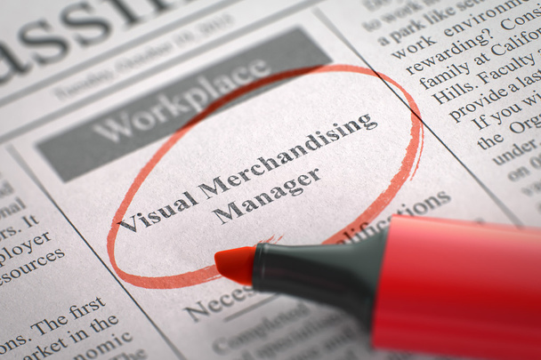 Visual Merchandising Manager Hiring Now. 3D. - Photo, Image