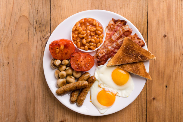 rustic full english breakfast - Photo, Image