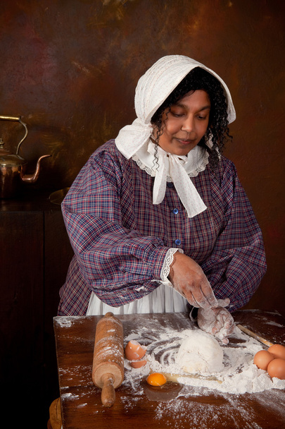 Victorian bread dough kneading - 写真・画像