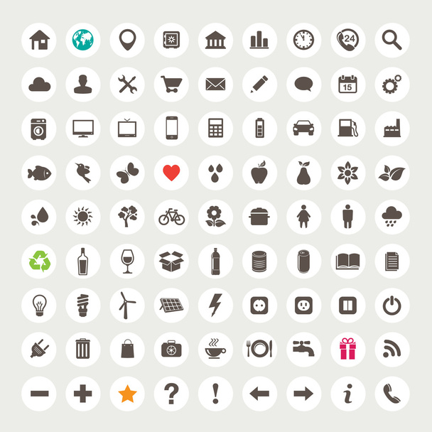 conjunto de iconos web - Vector, Imagen
