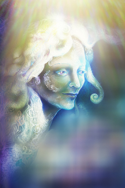 красивий ангел фея дух в променях світла, ілюстрація
 - Фото, зображення