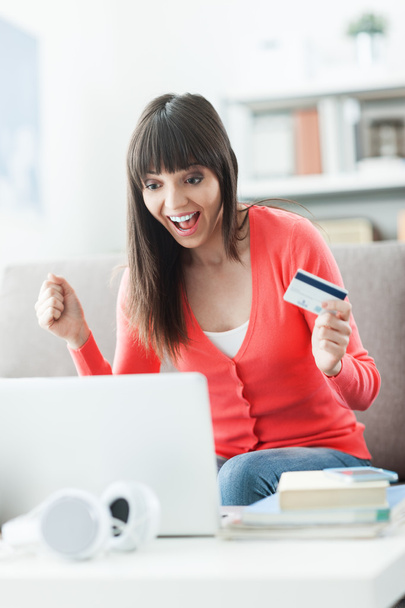 Woman shopping online - Photo, Image