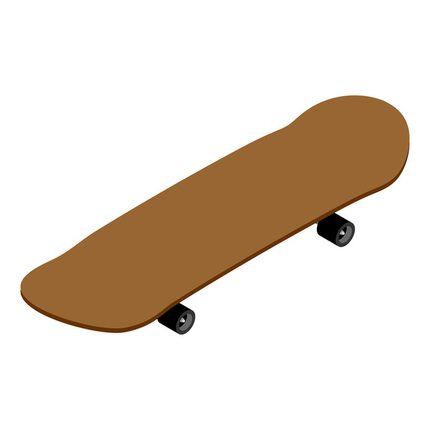 Skateboard isometrics. Board for skiing. Supplies for skateboard - Vector, Image