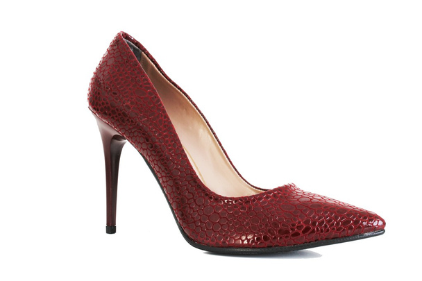 piros magas sarkú cipő - Fotó, kép