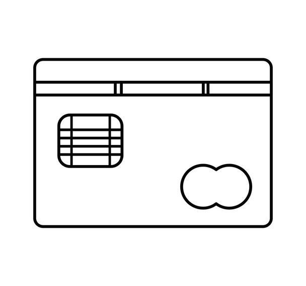 credit card bank pictogram - Vector, afbeelding