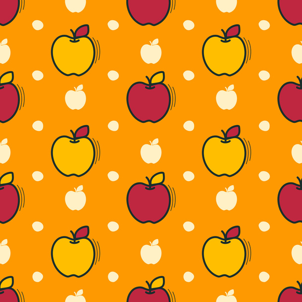 διάνυσμα αδιάλειπτη μοτίβο με μήλα - Διάνυσμα, εικόνα