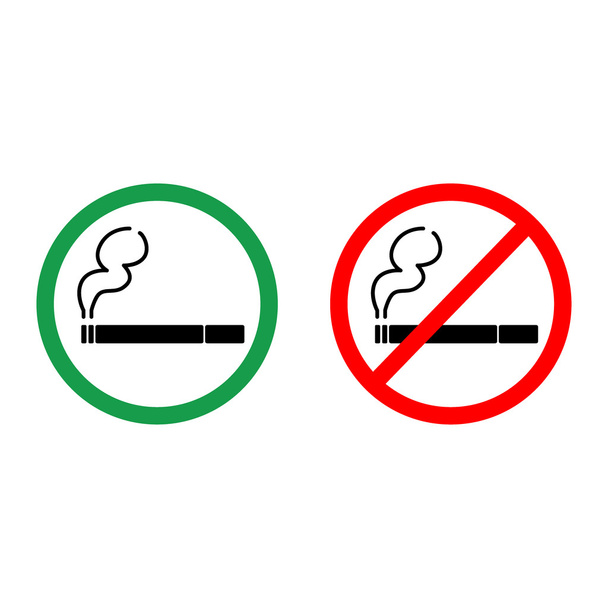 Немає знаків куріння та куріння
 - Вектор, зображення