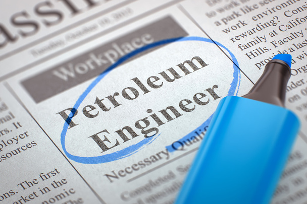 We are Hiring Petroleum Engineer. 3D. - Photo, Image
