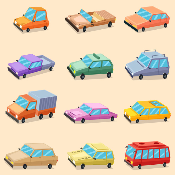 Ícones de transporte de veículos automóveis
 - Vetor, Imagem
