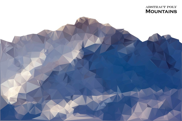 Fondo abstracto con montañas de estilo poligonal. Ilustración vectorial. Elemento de diseño
. - Vector, Imagen