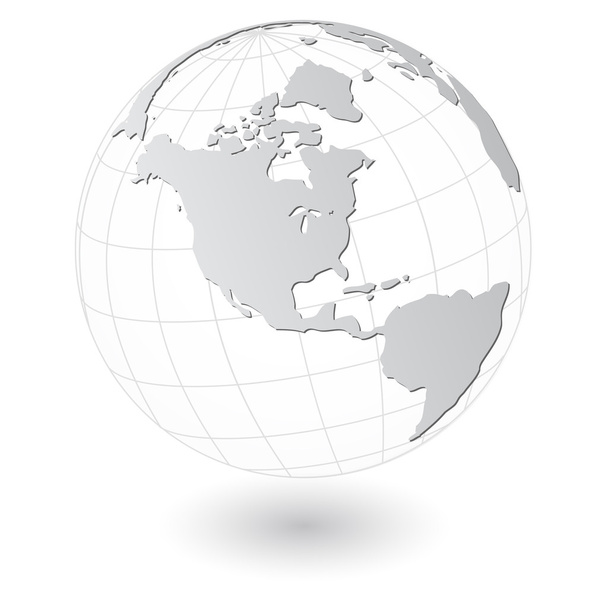Weltkarte und Globus Detail Vektorillustration, Folge 10. - Vektor, Bild