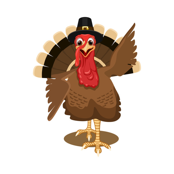 Vecteur isolé de dinde de Thanksgiving
 - Vecteur, image