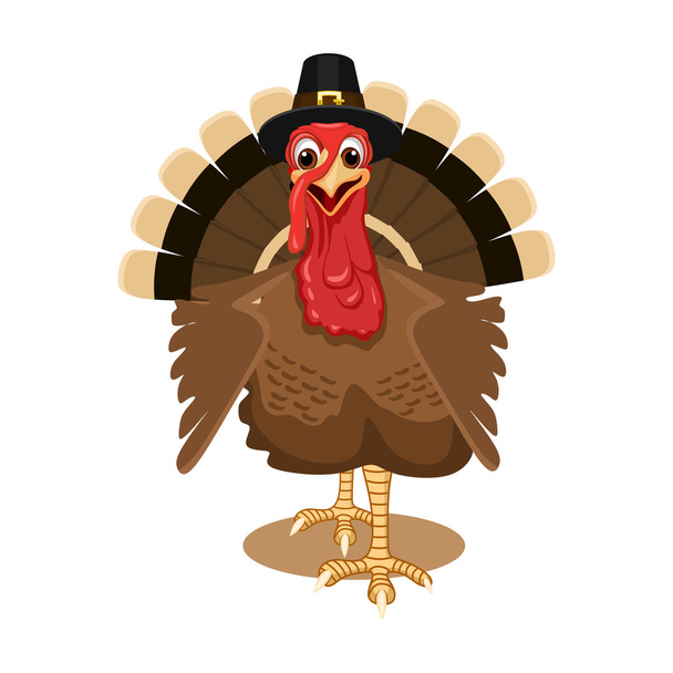 Thanksgiving turkey isolated - Vector, Image