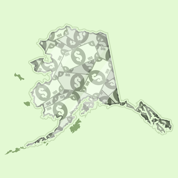 El dinero de Alaska
 - Vector, imagen