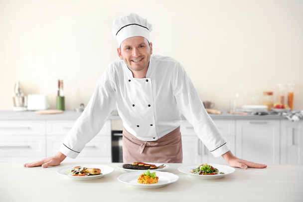 Young chef cook  - Фото, изображение