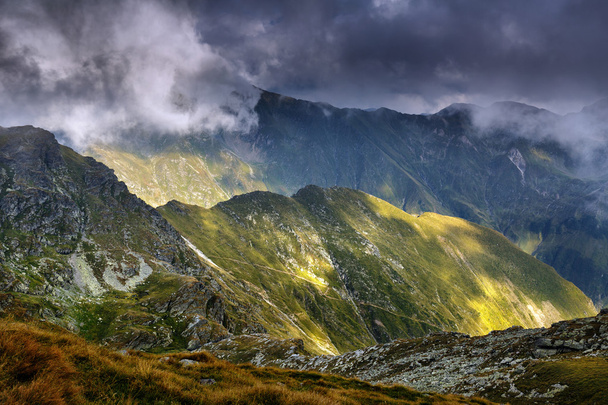 Landscape with rocky mountains  - Fotoğraf, Görsel