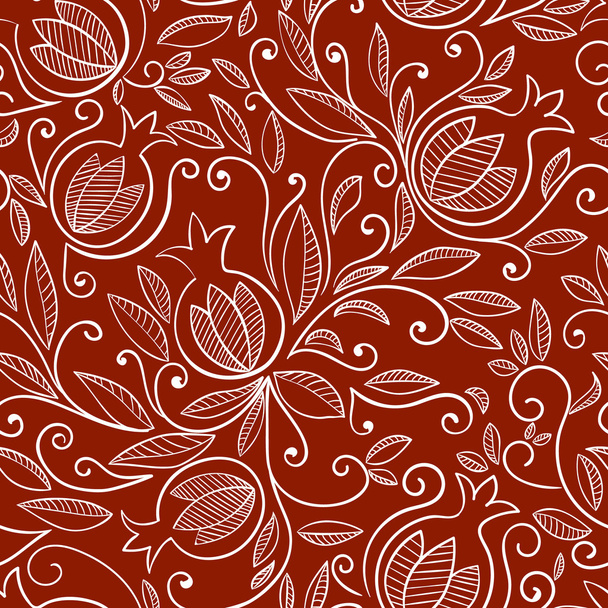 Pomegranate seamless pattern - Вектор,изображение