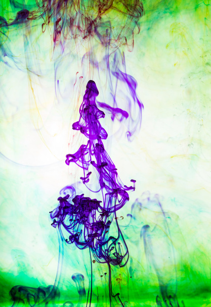 Acrylic colors and ink in water. Abstract background. - Photo, image
