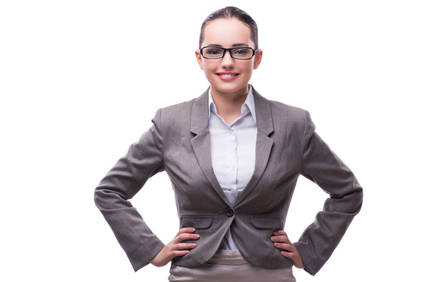Elegant beautiful businesswoman in business concept isolated on - Foto, imagen