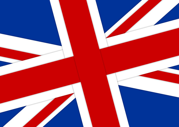 Hintergrund: die Nationalflagge des Vereinigten Königreichs (UK) - Union Jack - in Materialdesign-Vektor-Illustration - Vektor, Bild