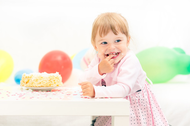 Little girl celebrating second birthday - Foto, imagen