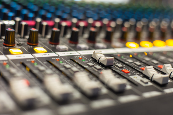 buttons equipment for sound mixer control - Foto, immagini