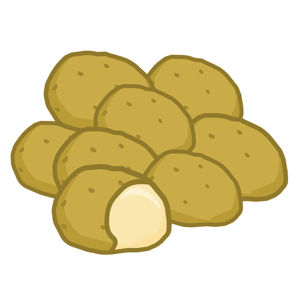 картопля, ізольовані ілюстрація
 - Вектор, зображення