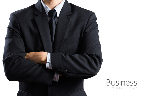 closeup businessman suit Isolated on white background - Photo, Image
