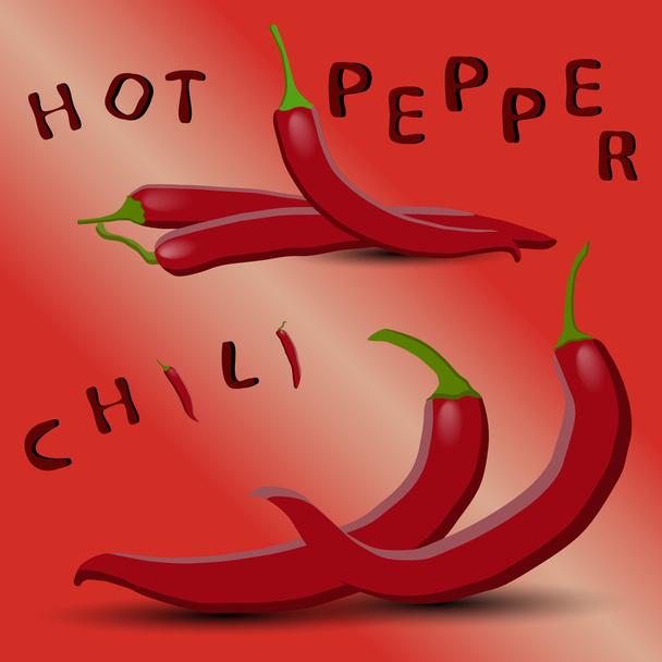 κόκκινη πιπεριά τσίλι - Διάνυσμα, εικόνα