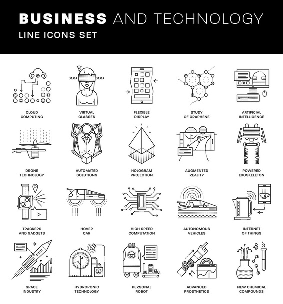 технологій та бізнес елементів
  - Вектор, зображення