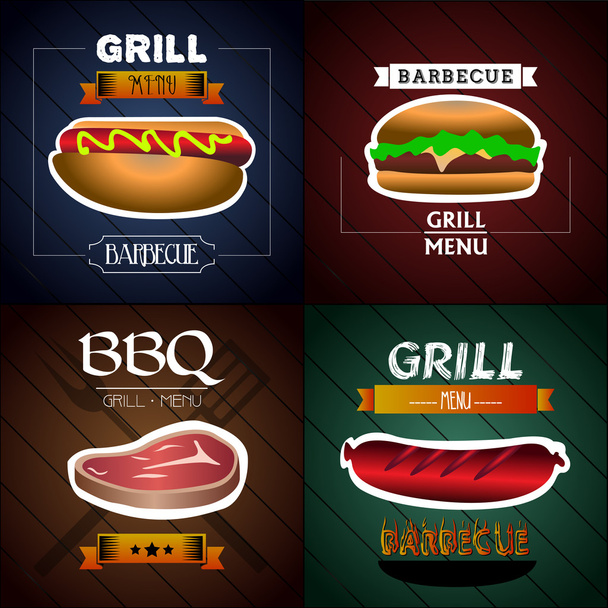 Barbecue illustration vector - Vector, imagen