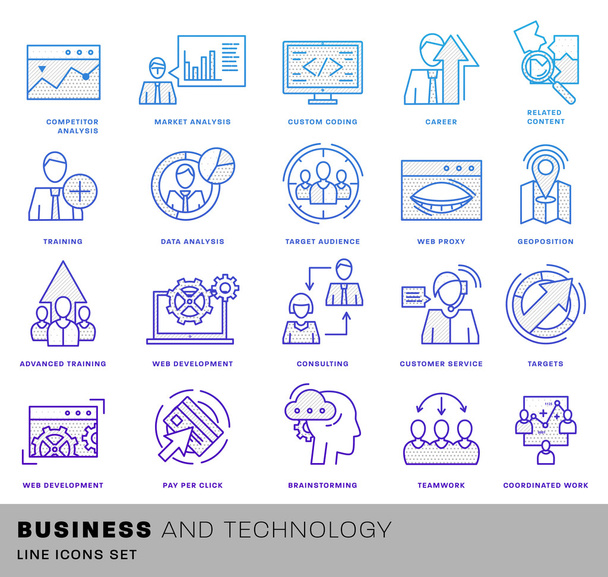 technology and  Business Elements  - Vecteur, image