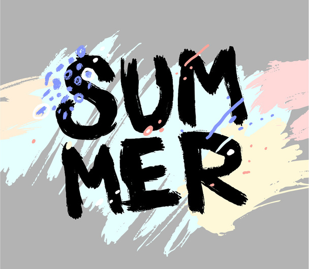 Summer Typography Lettering - Διάνυσμα, εικόνα
